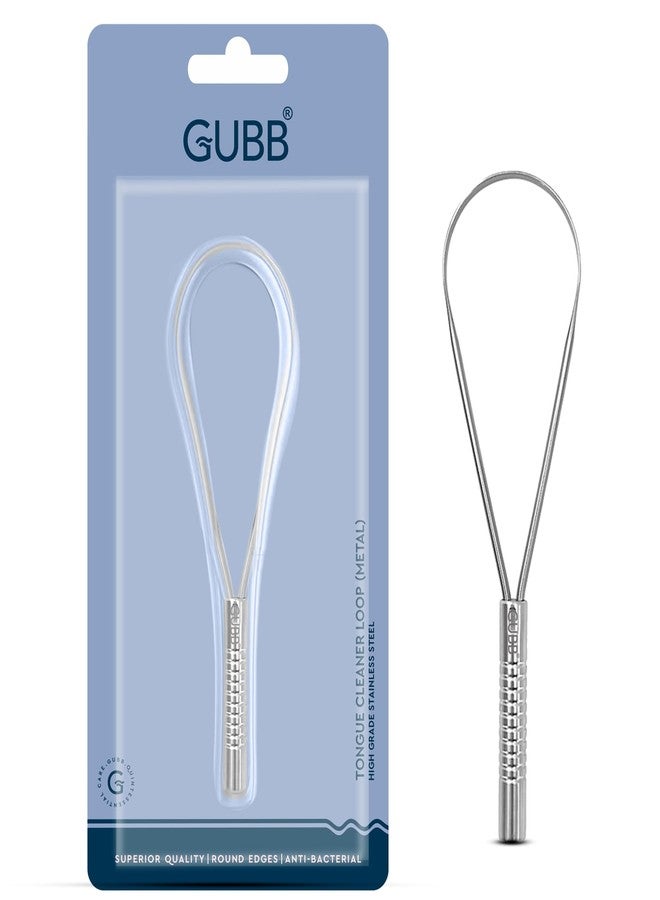 GUBB Metal Tongue Cleaner For Kids & Adults | For Fresh Breath & Bacteria Removal | Improved Taste Sense & Oral Hygiene | Ayurvedic Tongue Scraper For Bad Breath (With Loop) - Image 1